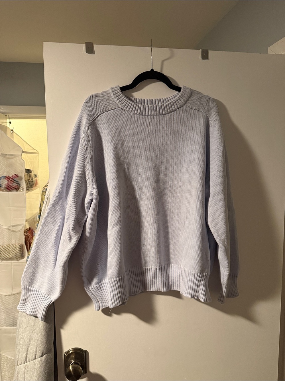 J. Crew Men's Crewneck Sweater in Pale Lavender